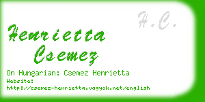 henrietta csemez business card